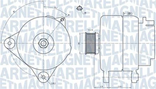 Kintamosios srovės generatorius MAGNETI MARELLI 063731887010