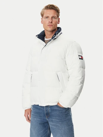 Tommy Jeans Žieminė striukė Vail Flag DM0DM23728 Kreminė Regular Fit