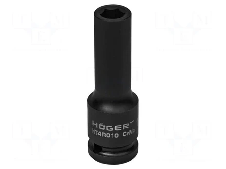 Socket | 6-angles,socket spanner,impact | HEX 10mm | 1/2" | long
