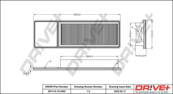 Oro filtras Dr!ve+ DP1110.10.0465