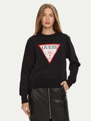 Guess Džemperis W2YQ16 KBA11 Juoda Regular Fit