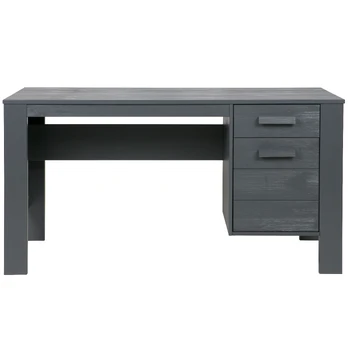 Rašomasis stalas Dennis, 74 x 141 x 59 cm, pilka