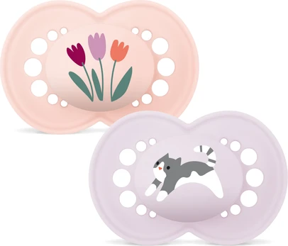 MAM - Original Silk Pacifiers - Pink - 16-36 months