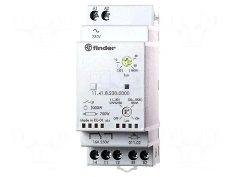 Twilight switch | IP20 | 230VAC | SPDT | 35x88.8x60.8mm | DIN | -20÷50°C