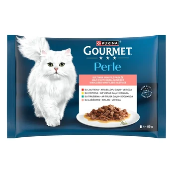 Jautienos konservai katėms GOURMET PERLE, 4 x 85 g