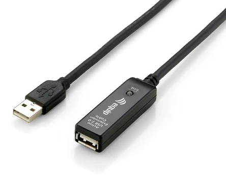 Equip Įranga USB-A – USB-A USB kabelis 10 m juodas (133310)