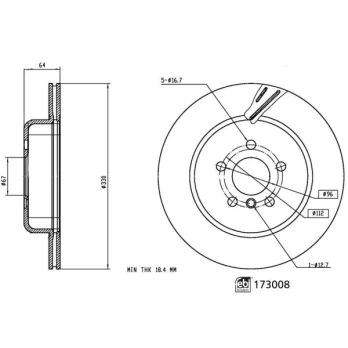FEBI FE173008 Brake Disc