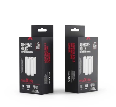Maxlife adhesive roll set for printing camera