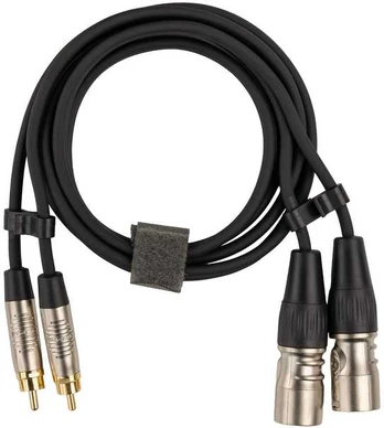 Fuj:tech 2 x RCA uros – 2 x XLR uros audiokaapeli, 3 m, musta