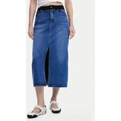 Desigual Džinsinis sijonas 25SWFD02 Mėlyna Regular Fit