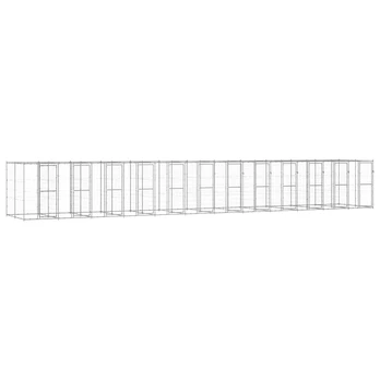 Lauko voljeras šunims, galvanizuotas plienas, 29,04m²