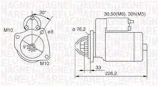 Starteris MAGNETI MARELLI 063721067010