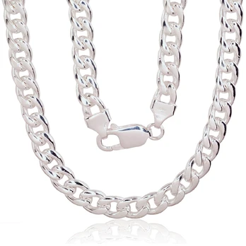 Sidabrinė grandinėlė Curb 7 mm - 7 mm. - 50 - 52.4 g.