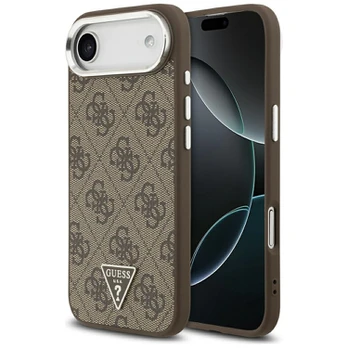 Dėklas Guess 4G Triangle Logo MagSafe do iPhone Air ruda sidabrinė