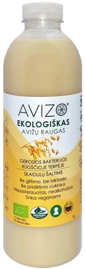 Ekologiškas avižų raugas, 1 L