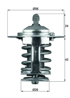 termostatas, aušinimo skystis MAHLE TX 70 82