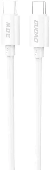 Dudao USB-C / USB-C kabelis 30W 2m – baltas