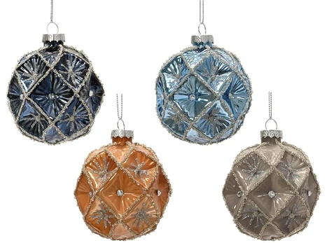 Christmas Tree toy Decoris Diamond. various colours. glass