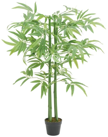 Dirbtinis bambukas, žalios spalvos, 120cm, 384 lapai