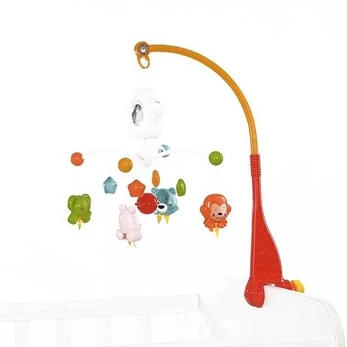 Lorelli Bulgarija Karuselė muzikinė Happy Animals Oranžinis