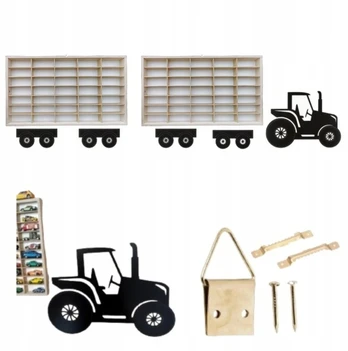 Lentyna-organizeris automodeliams 70 skyrelių traktoriumi + priekaba