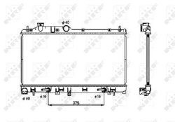 Variklio radiatorius NRF NRF 53700