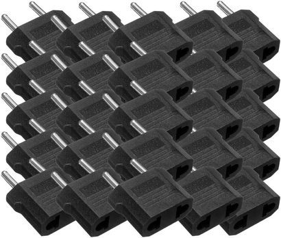 UPH AC adapteris/perėjimas iš US į EU(2.5/250V, 10A) - 25 vnt.