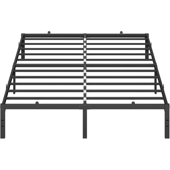Juodas metalinis lovos rėmas, 180 x 200 cm