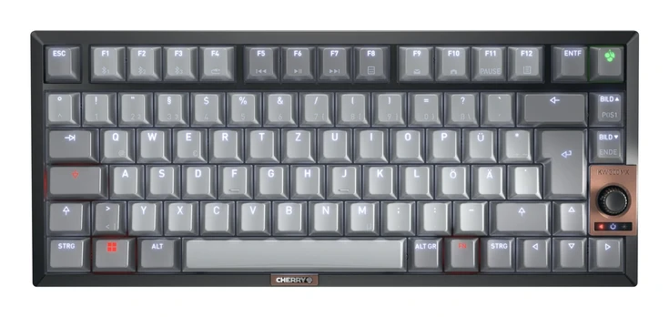 Pelė Cherry TAS Keyboard wireless MX 2A silent red LT DE SChwarz