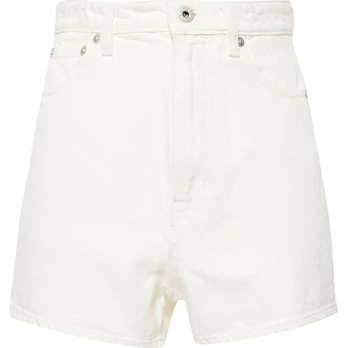 Šortai moterims, Balta, Solid shorts