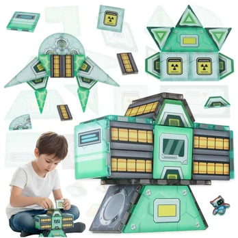 Magnetinis konstruktorius Kosminė stotis 108 el.