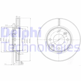 Stabdžių diskas DELPHI BG3800