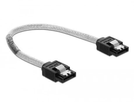 Delock SATA 6 Gb/s Kabelis 20 cm transparent