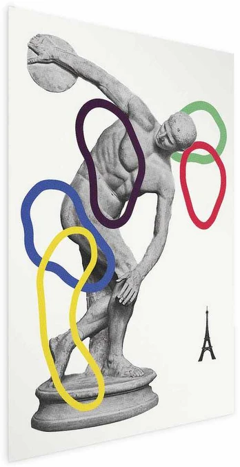 Artgeist Plakatas - Collage Graphic - Discus Thrower - Sculpture