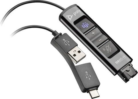 POLY DA85-M USB to QD Black Adapter TAA