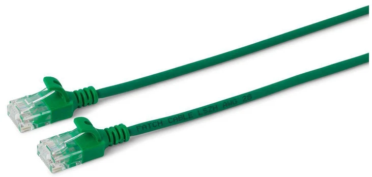 MicroConnect U/UTP CAT6 0,15M Žalias Slim,