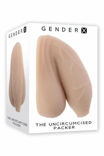 Gender X The Uncircumcised Packer Light Anatomical Model TPE 11.6cm