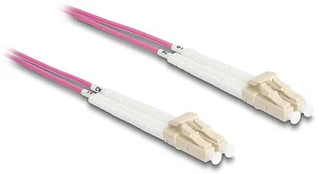 Delock LWL Kabelis LC Duplex zu LC Duplex Multimode OM4 winkelbar 2 m