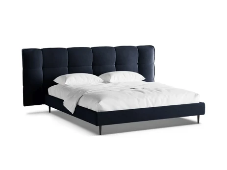 Velvet Storage Bed With Headboard, "Eric", 270x220x114 Made in Europe