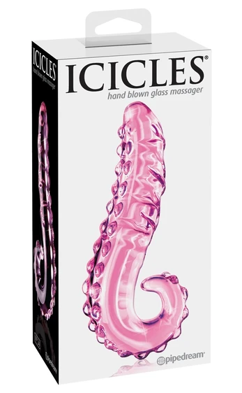 Icicles No. 24 Pink stiklinis dildo
