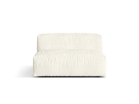 Boucle Modul Armless, "Martina", 1 Seat, 132x106x75, Ivory