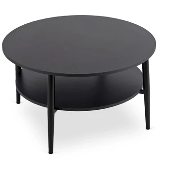 PAULO MAX kavos staliukas, juodas 80 cm