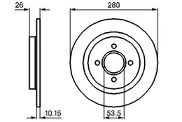 BOSCH 0986479049 Stabdžių diskas