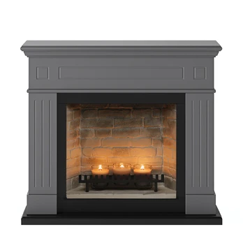 TAGU LARSEN ZenFlame SOLID GREY pastatomas židinys su apdaila