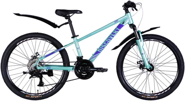 Kalnų dviratis AL 24" Discovery QUBE DD CS, frame 11.5", light turquoise, 2025