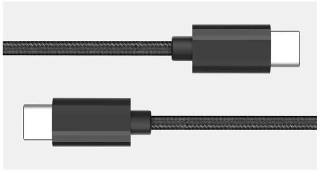 Dėklas Screenor GRATEQ USB-C - USB-C KAAPELI 5A QUICK 0.5M MUSTA