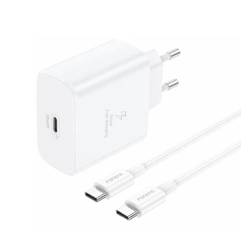 Foneng Wall charger EU62 GaN - Type C - PD 45W with Type C to Type C cable white