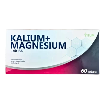 Kalis + Magnis + vitaminas B6, 60 tablečių