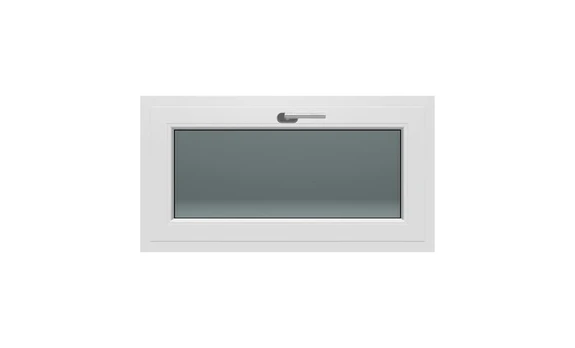Atidaromas PVC langas Arutech Best Windows, 1000*530, baltas