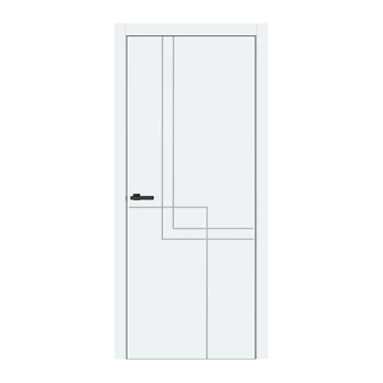 Vidaus durų varčia Domoletti FLAT GEOMETRY 05, universalios, balta sp., 200 x 70 x 4.2 cm